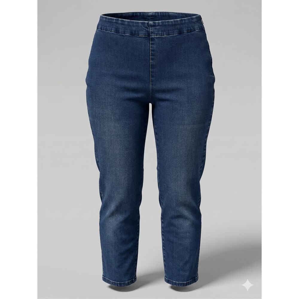 Talbots‎ Womens 6 Preppy Old Money Minimalist Y2K Academia Side Zip Capri Jeans